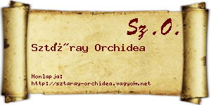 Sztáray Orchidea névjegykártya
